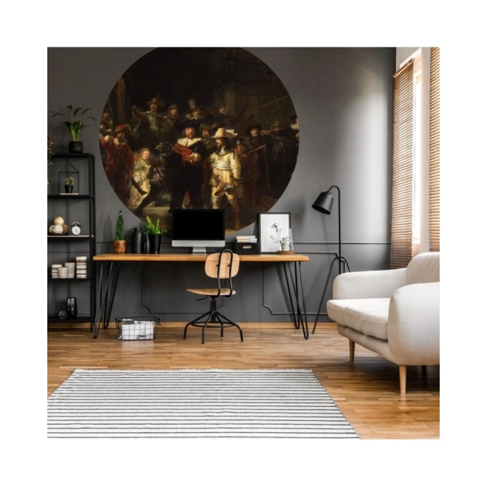WallArt Papier peint cercle The Night Watch 190 cm