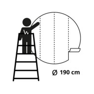 WallArt Papier peint cercle The Night Watch 190 cm