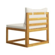 Salon de jardin 6 pcs avec coussins Bois d'acacia solide