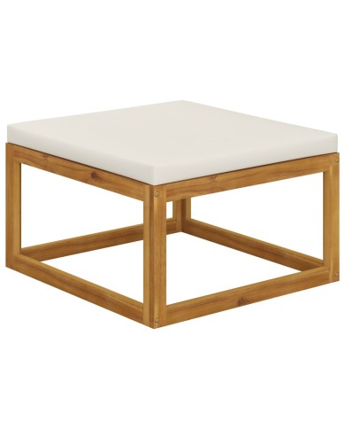 Salon de jardin 6 pcs avec coussins Bois d'acacia solide