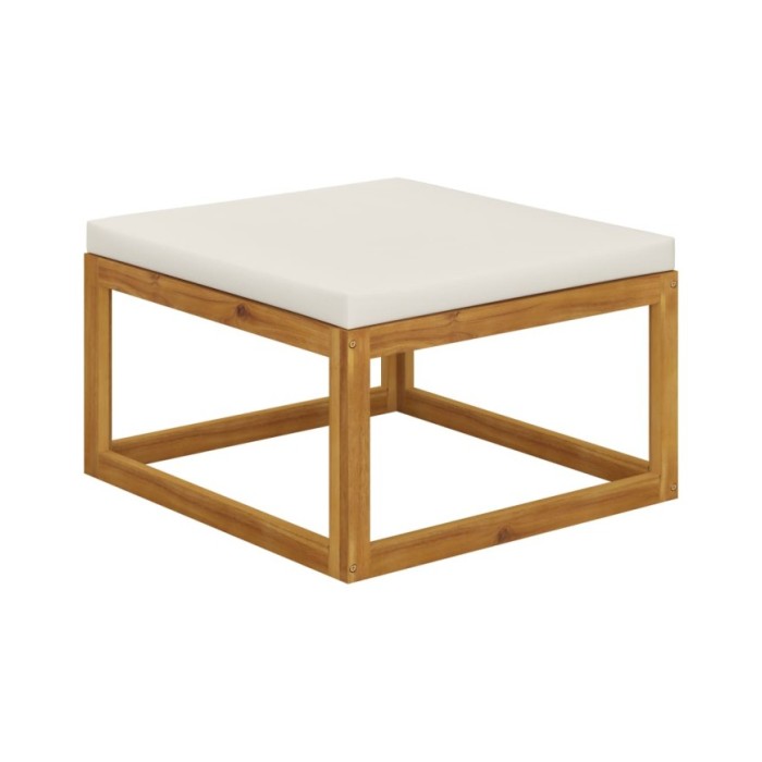 Salon de jardin 6 pcs avec coussins Bois d'acacia solide