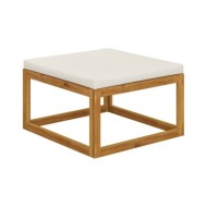 Salon de jardin 6 pcs avec coussins Bois d'acacia solide