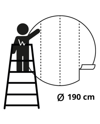 WallArt Papier peint cercle Umbrella Pines in Italy 190 cm