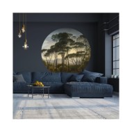 WallArt Papier peint cercle Umbrella Pines in Italy 142,5 cm