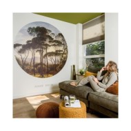 WallArt Papier peint cercle Umbrella Pines in Italy 142,5 cm