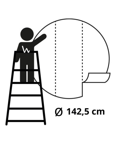 WallArt Papier peint cercle Umbrella Pines in Italy 142,5 cm