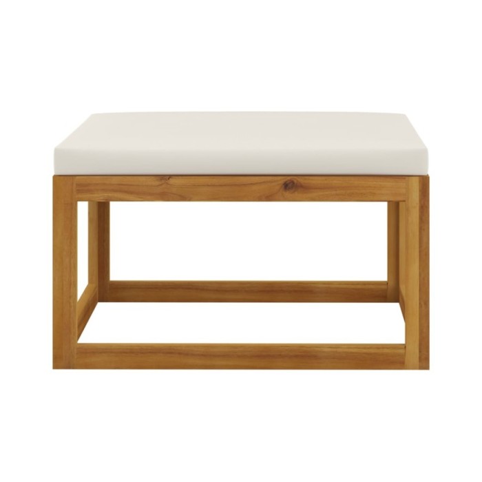 Salon de jardin 6 pcs avec coussins Bois d'acacia solide