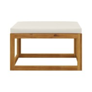 Salon de jardin 6 pcs avec coussins Bois d'acacia solide