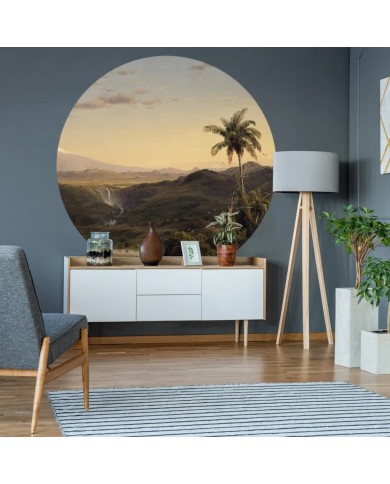 WallArt Papier peint cercle The Americas 142,5 cm