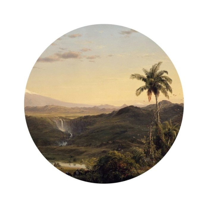 WallArt Papier peint cercle The Americas 142,5 cm