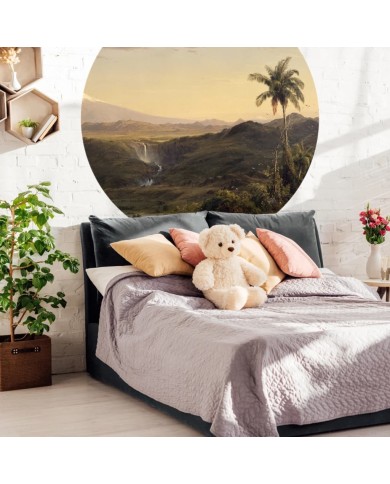 WallArt Papier peint cercle The Americas 142,5 cm