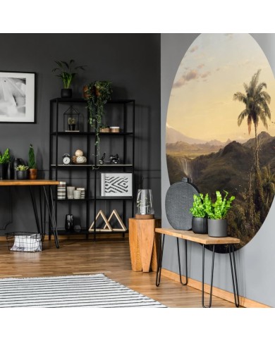 WallArt Papier peint cercle The Americas 142,5 cm