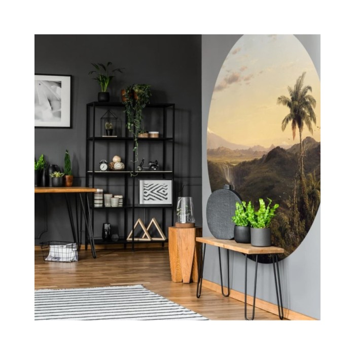 WallArt Papier peint cercle The Americas 142,5 cm