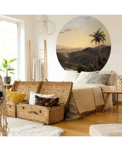 WallArt Papier peint cercle The Americas 142,5 cm