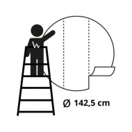 WallArt Papier peint cercle The Americas 142,5 cm