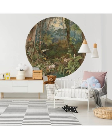 WallArt Papier peint cercle In the Jungle 190 cm