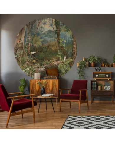WallArt Papier peint cercle In the Jungle 190 cm
