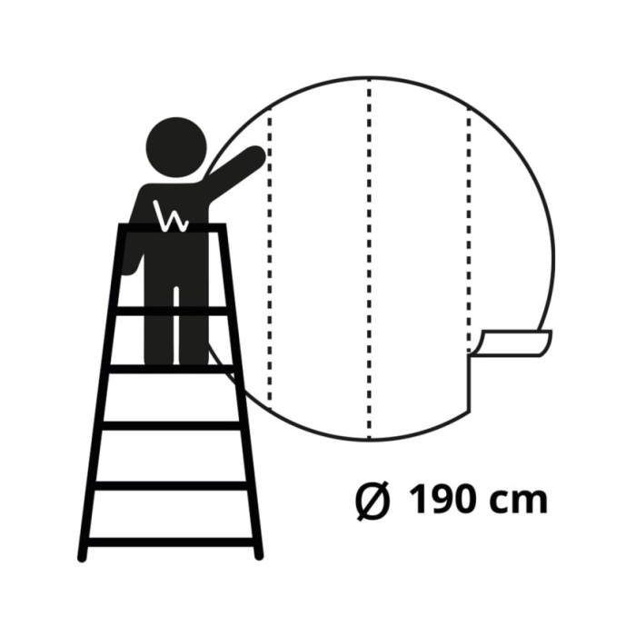 WallArt Papier peint cercle In the Jungle 190 cm