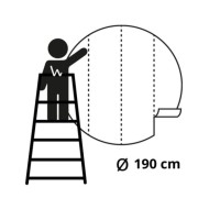 WallArt Papier peint cercle In the Jungle 190 cm