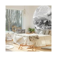 WallArt Papier peint cercle Landscape of Guadeloupe 142,5 cm