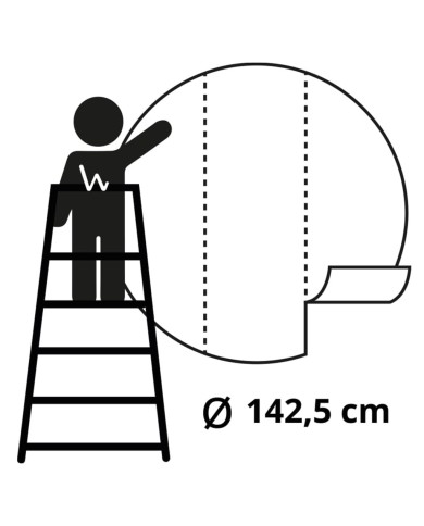 WallArt Papier peint cercle Landscape of Guadeloupe 142,5 cm