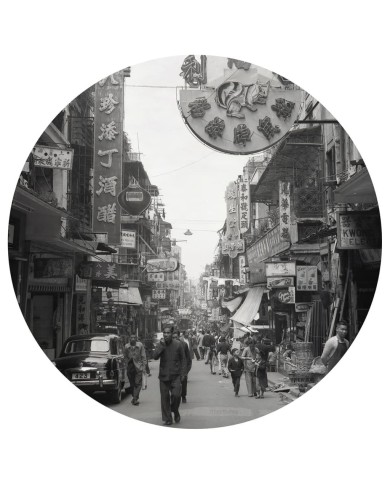 WallArt Papier peint cercle Hong Kong the Old Days 190 cm