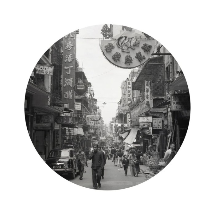 WallArt Papier peint cercle Hong Kong the Old Days 190 cm