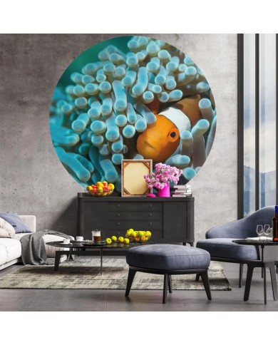 WallArt Papier peint cercle Nemo the Anemonefish 190 cm