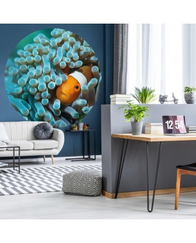 WallArt Papier peint cercle Nemo the Anemonefish 190 cm