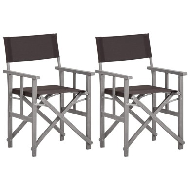 Chaises de metteur en scène 2 pcs Bois massif d'acacia