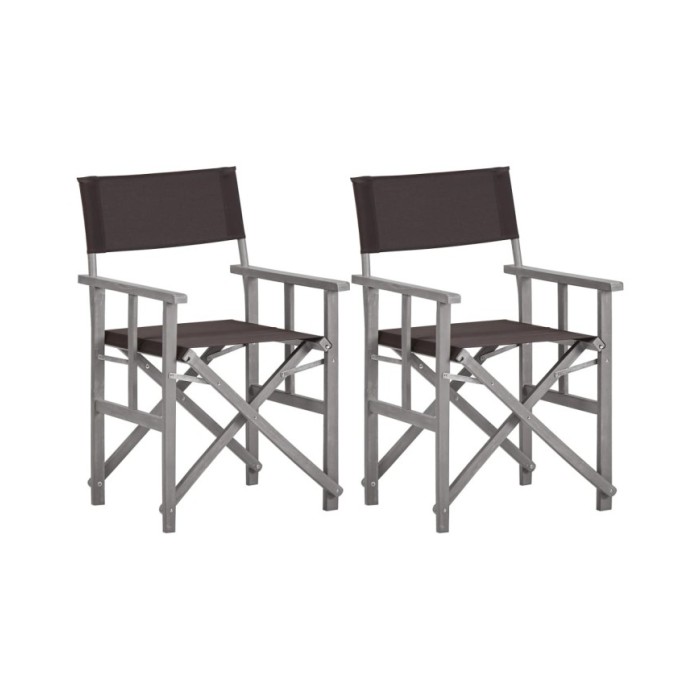 Chaises de metteur en scène 2 pcs Bois massif d'acacia