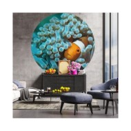 WallArt Papier peint cercle Nemo the Anemonefish 142,5 cm