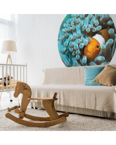 WallArt Papier peint cercle Nemo the Anemonefish 142,5 cm