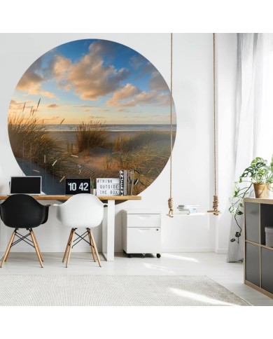 WallArt Papier peint cercle Beachlife 190 cm