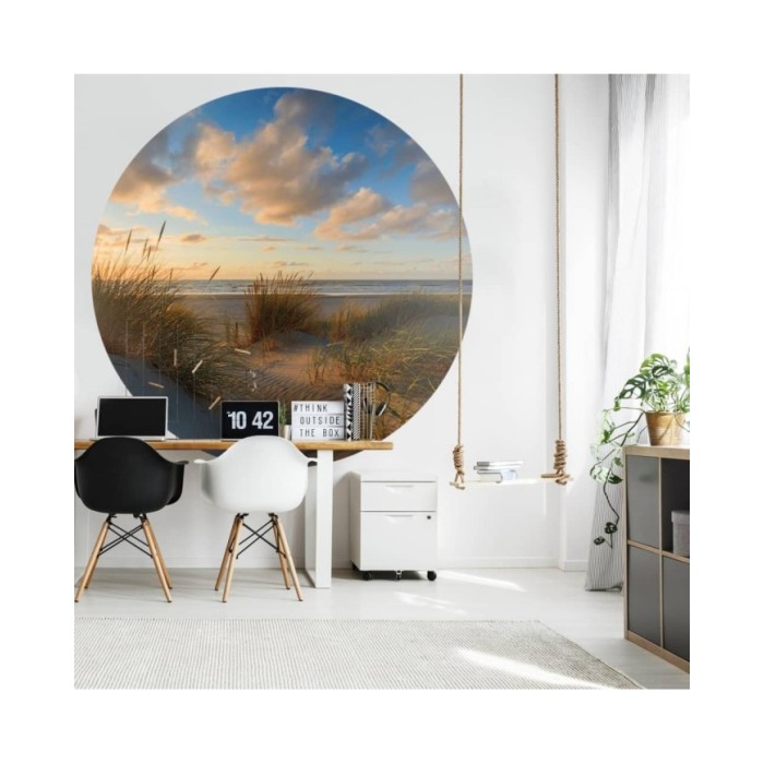 WallArt Papier peint cercle Beachlife 190 cm