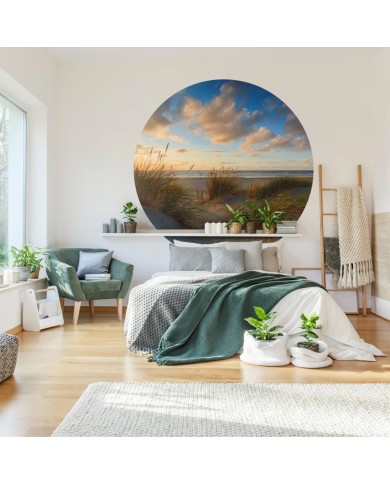 WallArt Papier peint cercle Beachlife 190 cm