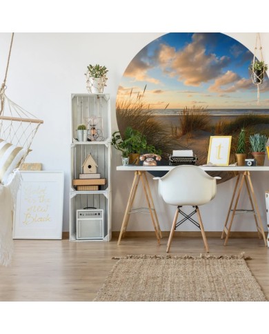 WallArt Papier peint cercle Beachlife 190 cm