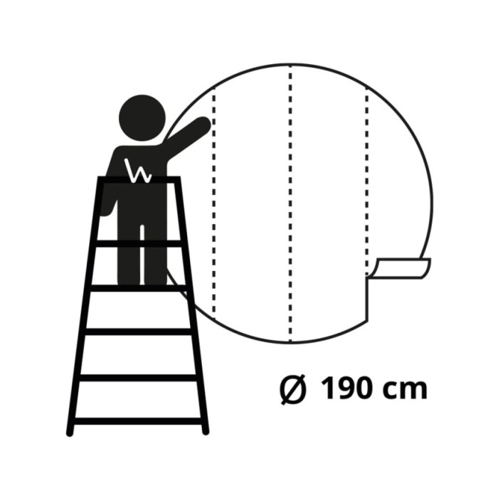 WallArt Papier peint cercle Beachlife 190 cm