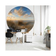 WallArt Papier peint cercle Beachlife 142,5 cm