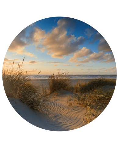 WallArt Papier peint cercle Beachlife 142,5 cm