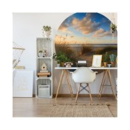 WallArt Papier peint cercle Beachlife 142,5 cm