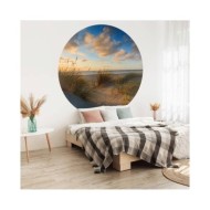 WallArt Papier peint cercle Beachlife 142,5 cm