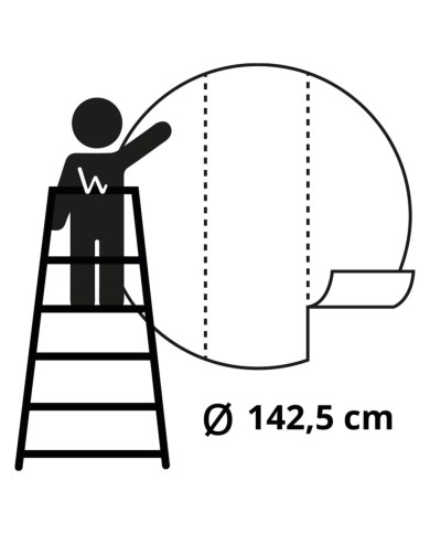 WallArt Papier peint cercle Beachlife 142,5 cm