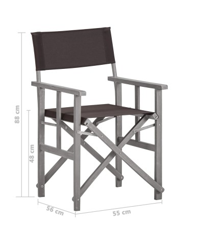 Chaises de metteur en scène 2 pcs Bois massif d'acacia