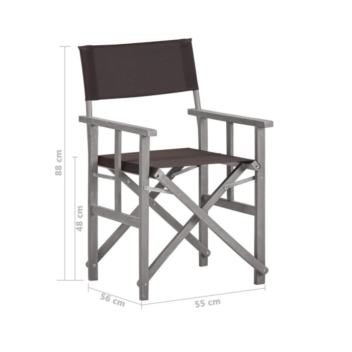 Chaises de metteur en scène 2 pcs Bois massif d'acacia