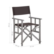 Chaises de metteur en scène 2 pcs Bois massif d'acacia
