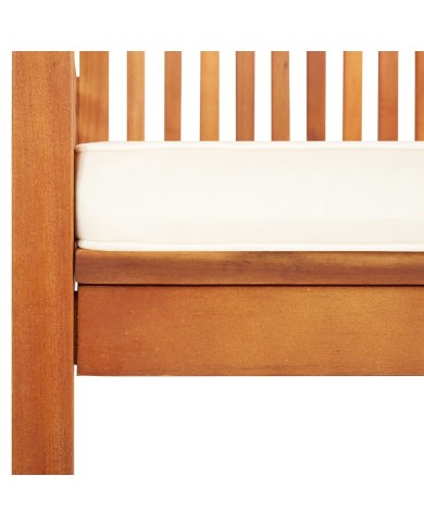 Chaises à dîner de jardin et coussins 2pcs Bois d'acacia massif