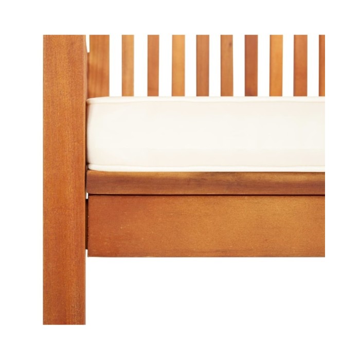 Chaises à dîner de jardin et coussins 2pcs Bois d'acacia massif