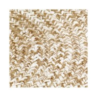 Tapis fait à la main Jute Blanc et naturel 150 cm