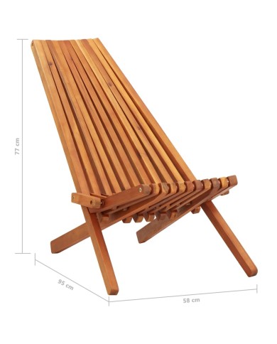 Chaises pliables d'extérieur 2 pcs Bois d'acacia solide